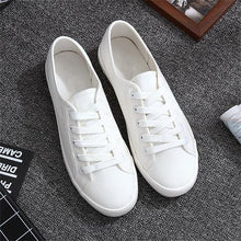 Load image into Gallery viewer, Casual Women&#39;s Vulcanize Shoes Lace-Up Solid Female Fashion Walking Ladies Canvas Shoes Flat Footwear Women Summer Shoes CLD901