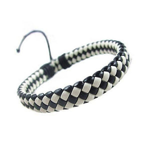 Rope  Men  Hand-woven  Fashion  Bracelet  Bangle  Surfer  Multi-color  Cuff  Adjustable 1 piece  Simple  Leather  Unisex