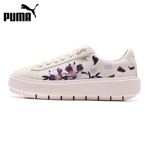 Original New Arrival 2018 PUMA Platform Trace Flowery Women's Skateboarding Shoes Sneakers