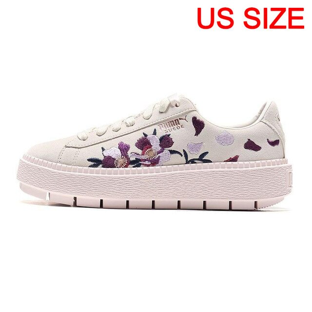 Original New Arrival 2018 PUMA Platform Trace Flowery Women's Skateboarding Shoes Sneakers