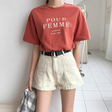 Load image into Gallery viewer, New Summer Autumn Casual Sashes Denim Shorts Women Wide High Waist Loose Leg Shorts Slim All-Match Sporting Shorts Female Mw432