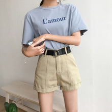 Load image into Gallery viewer, New Summer Autumn Casual Sashes Denim Shorts Women Wide High Waist Loose Leg Shorts Slim All-Match Sporting Shorts Female Mw432