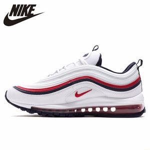 Nike Air Max 97 White Red Bullet Men Running Shoes Air Cushion Leisure Time Shoes Comfortable Sports Sneakers #921733-102