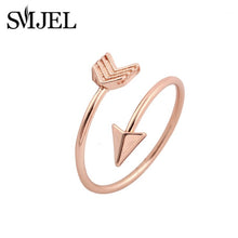 Load image into Gallery viewer, SMJEL 2019 New Fashion Boho Double Lines V Chevron Rings For Women&#39;s Gift Simple Geometric Bague Dainty Rings Femme Jewelry R248