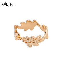 Load image into Gallery viewer, SMJEL 2019 New Fashion Boho Double Lines V Chevron Rings For Women&#39;s Gift Simple Geometric Bague Dainty Rings Femme Jewelry R248