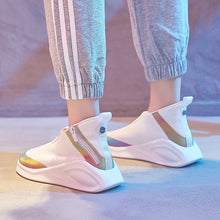 Load image into Gallery viewer, Dumoo Women Sneakers Shoes Mixed Color Breathable Casual White Shoes Heel 4cm Platform Lady Shoes Zapatillas Mujer Trainers