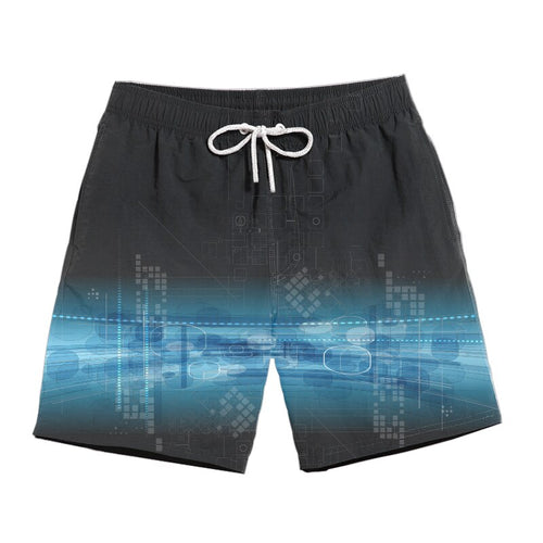 Fashion Men 3D Print Beach Short