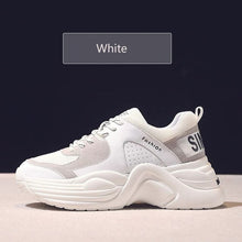 Load image into Gallery viewer, Dumoo 2019 Spring Sneakers Women Shoes Breathable Casual High Heel 6cm Platform White Shoes Lady Shoes Zapatillas Mujer Trainers