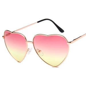 Classy Love Glasses Women Designer Sunglasses Heart Metal Frame Fashion Ladies Eyewear