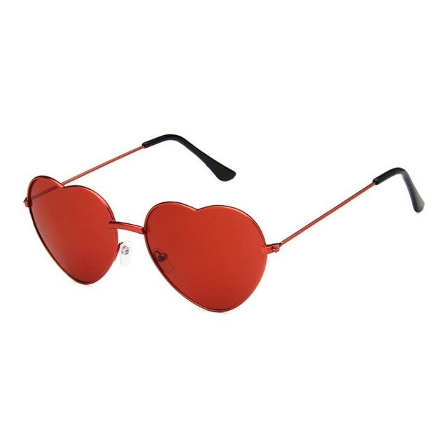 Classy Love Glasses Women Designer Sunglasses Heart Metal Frame Fashion Ladies Eyewear