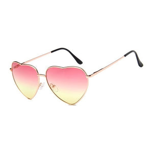 Classy Love Glasses Women Designer Sunglasses Heart Metal Frame Fashion Ladies Eyewear