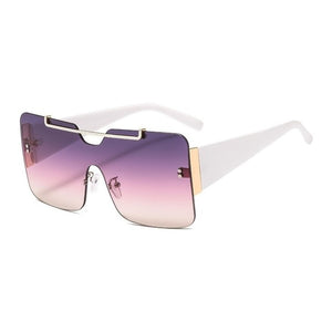 Fashion Oversize Women Sunglasses Square Rimless Designer Sun Glasses Luxury Men Summer Shades