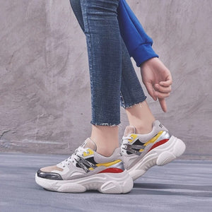 Dumoo 2019 Spring Sneakers Shoes Women Fashion Casual Heel 4cm Platform Ladies Running Shoes Female Zapatillas Mujer Trainers