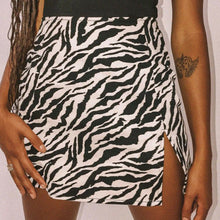 Load image into Gallery viewer, Women Mini Skirt High Waist Leopard Zebra Print Party Clubwear Casual Short Cocktail Clothing Elegant Straight Soft Skirts