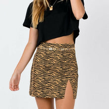 Load image into Gallery viewer, Women Mini Skirt High Waist Leopard Zebra Print Party Clubwear Casual Short Cocktail Clothing Elegant Straight Soft Skirts